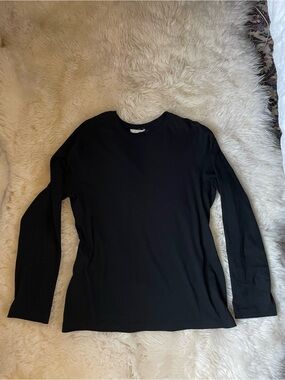 Authentic The Row ciles women’s long sleeve black t shirt
